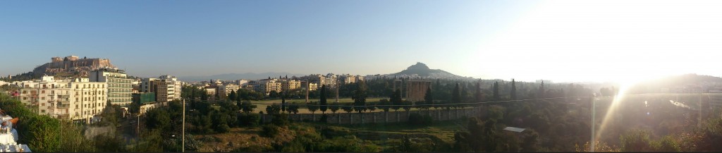Mis preciosas vistas de Atenas por la tarde