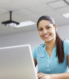 Technological advancements in DP assessment DP student at laptop