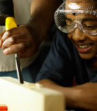 Too many independent schools are scared of the word ‘vocational’ Teenager watching wood being chiselled