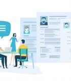 The job hunt: Making the most of your experience Creative flat design for web banner, marketing material, business presentation, online advertising.