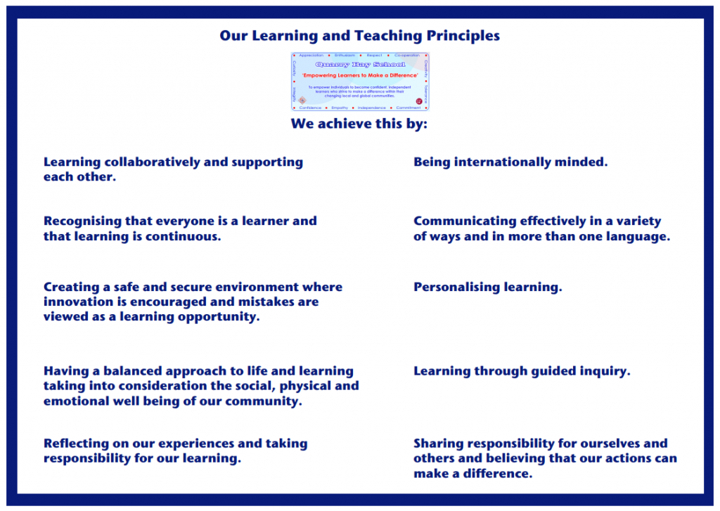 Teaching and Learning Principles