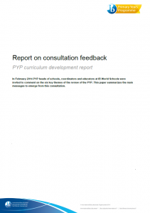 Consultation feedback report title