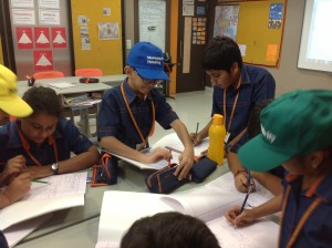 Mathematics - Grade 5 students collaboratively analyzed the mathematics problem and gave solutions.