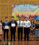 Student awardees and administrators of Xavier School