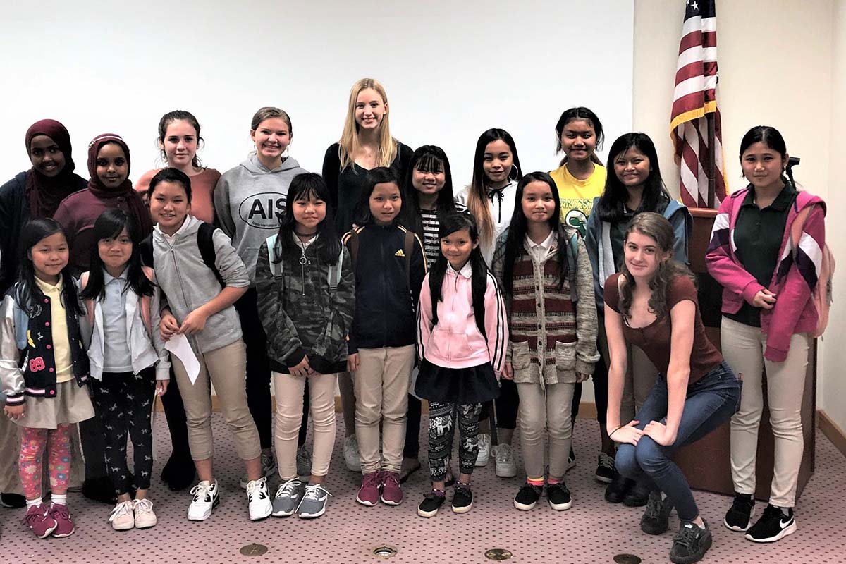 Members of the 'Girls in STEM project'.