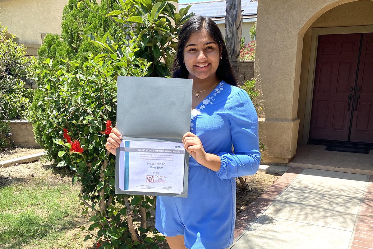 DP student recognized for her volunteering activities