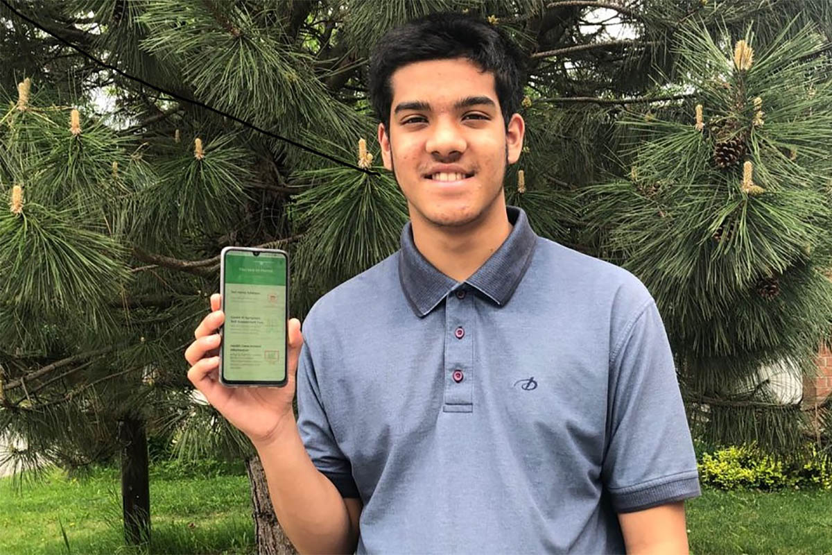 Student develops app to stop the spread of COVID-19